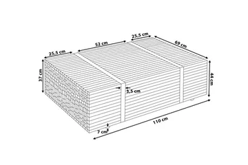 Amlin Soffbord 110 cm på Hjul - Brun/Svart - Möbler - Vardagsrum - Soffbord & vardagsrumsbord - Soffbord