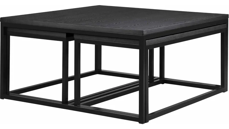 Soffbord Anish 100x100 cm Omonterad - Svartlackad ask - Möbler - Vardagsrum - Soffbord & vardagsrumsbord - Soffbord