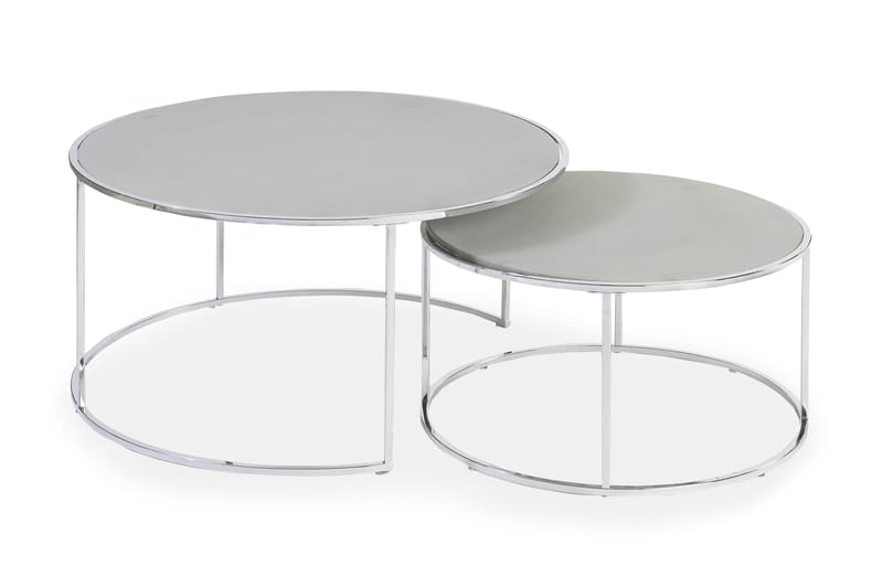 ARBAZ Soffbord 2-pack 60|80 Krom/Grå - Bord - Soffbord
