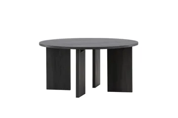 Askerön Runt Soffbord 80 cm med Plankben i Trä - Svart - Möbler - Vardagsrum - Soffbord & vardagsrumsbord - Soffbord