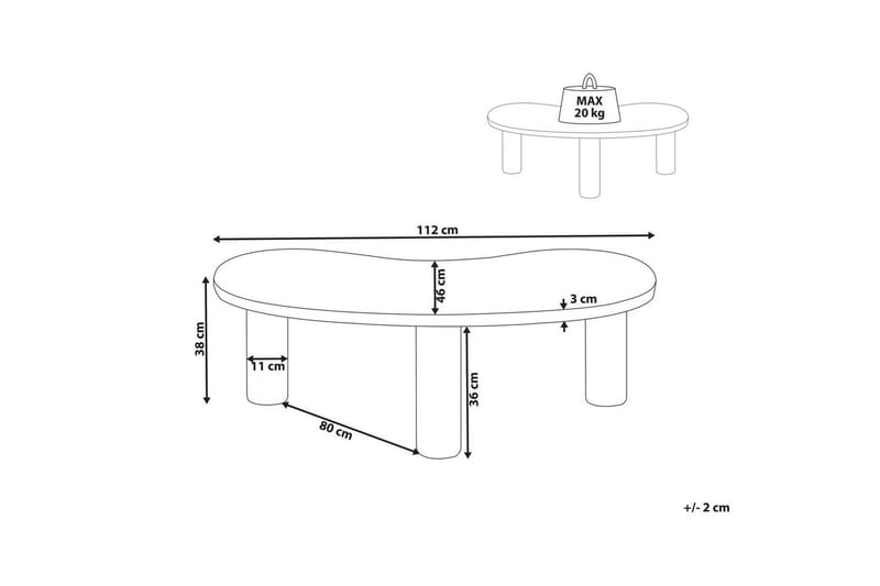 Soffbord Auburn Vit - Vit - Möbler - Vardagsrum - Soffbord & vardagsrumsbord - Soffbord