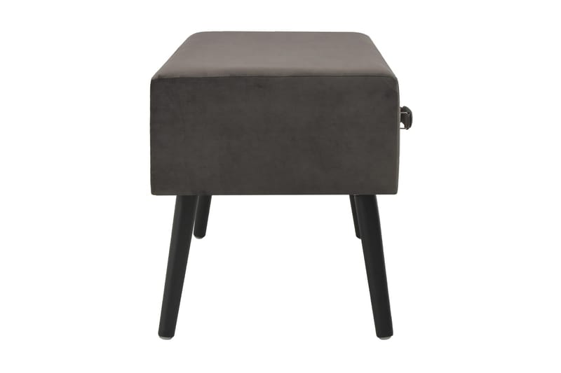 Bänk med lådor 80 cm grå sammet - Grå - Möbler - Vardagsrum - Soffbord & vardagsrumsbord - Soffbord