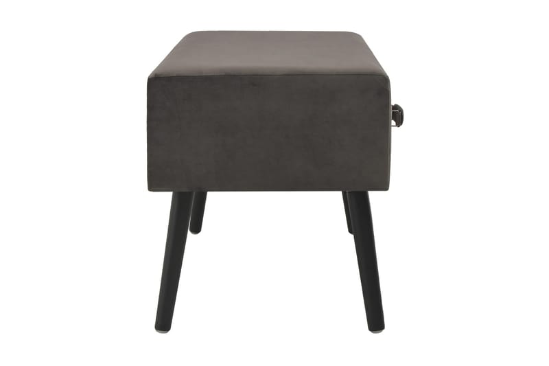 Bänk med lådor 80 cm grå sammet - Grå - Soffbord - Bord