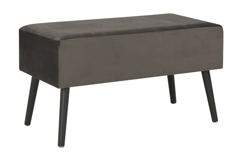 Bänk med lådor 80 cm grå sammet - Grå - Möbler - Vardagsrum - Soffbord & vardagsrumsbord - Soffbord