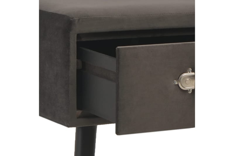 Bänk med lådor 80 cm grå sammet - Grå - Möbler - Vardagsrum - Soffbord & vardagsrumsbord - Soffbord