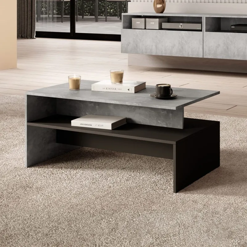 Soffbord Baros - Betongljus - Möbler - Vardagsrum - Soffbord & vardagsrumsbord - Soffbord