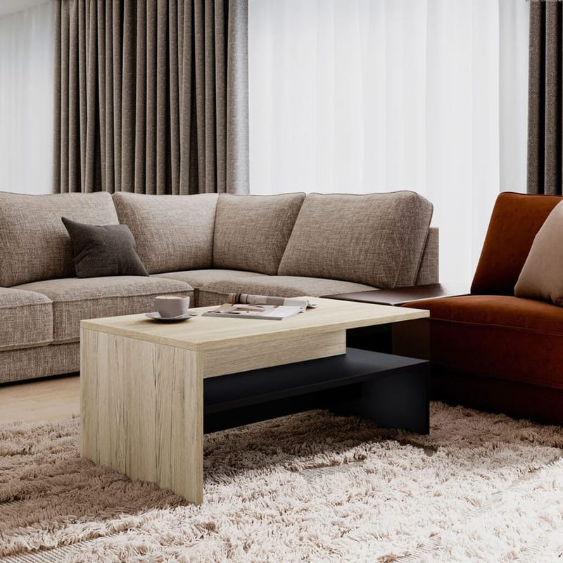 Soffbord Baros - San Remo Ek Ljust Laminat - Möbler - Vardagsrum - Soffbord & vardagsrumsbord - Soffbord