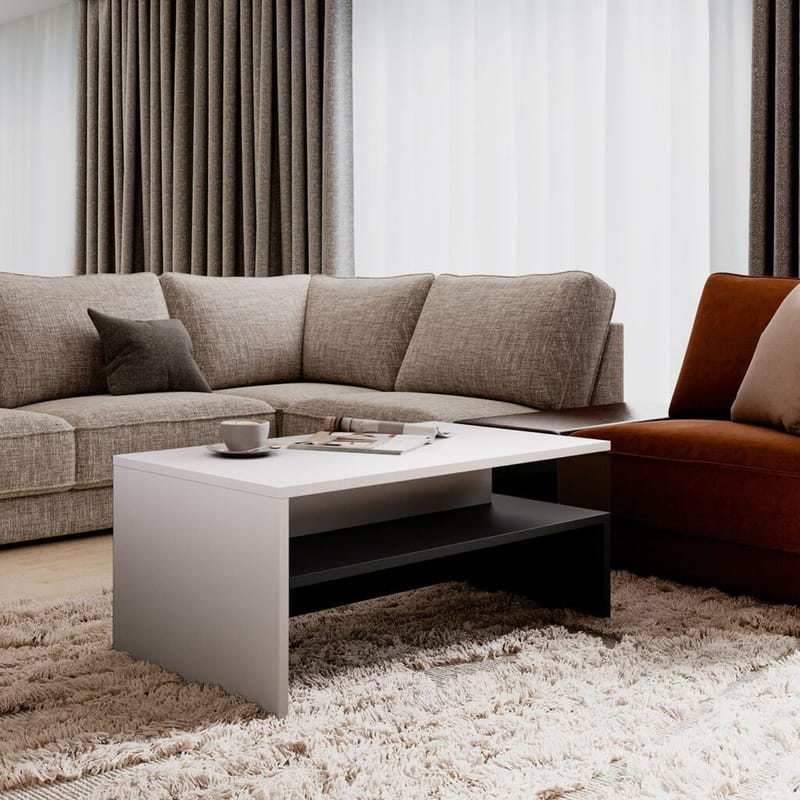 Soffbord Baros - Vit Laminat - Möbler - Vardagsrum - Soffbord & vardagsrumsbord - Soffbord