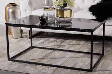 Barreras Soffbord 100 cm Marmormönster - Svart - Möbler - Vardagsrum - Soffbord & vardagsrumsbord - Soffbord