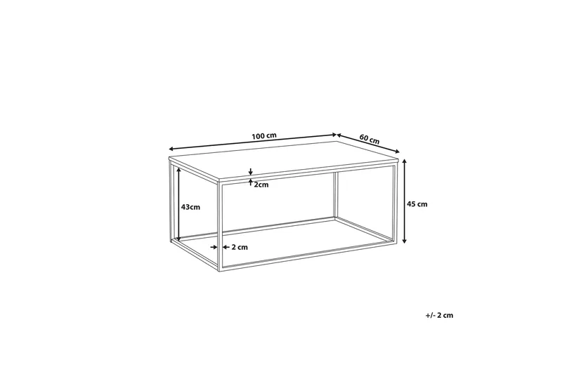 Barreras Soffbord 100 cm Marmormönster - Svart - Möbler - Vardagsrum - Soffbord & vardagsrumsbord - Soffbord