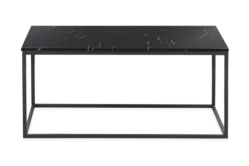 Barreras Soffbord 100 cm Marmormönster, Svart