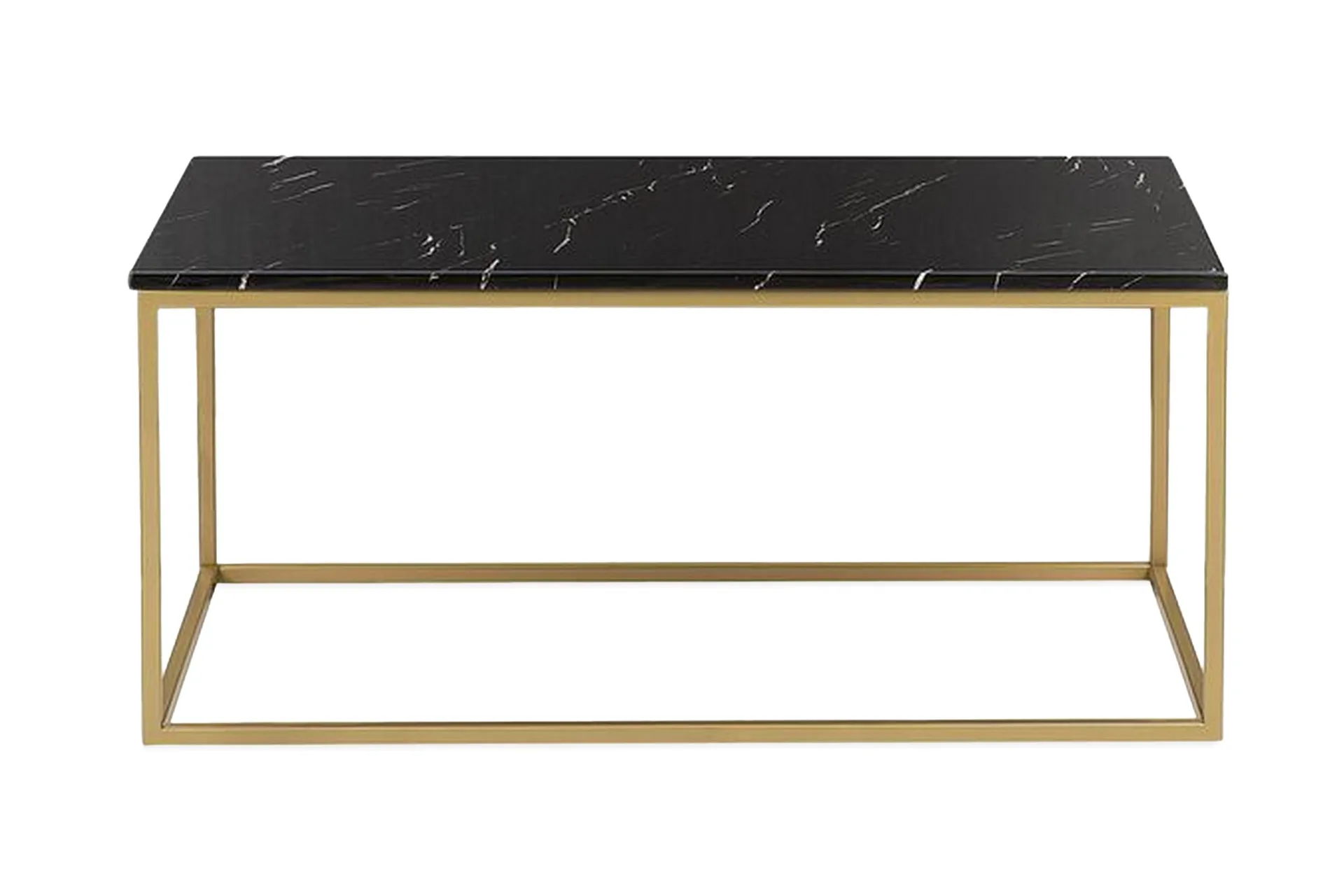 Barreras Soffbord Svart Marmorm&ouml;nster - Svart/Guld