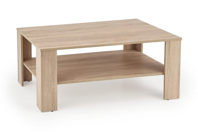 BARWIK Soffbord 110 cm med Förvaring Hylla Sandek - Brun - Möbler - Vardagsrum - Soffbord & vardagsrumsbord - Soffbord