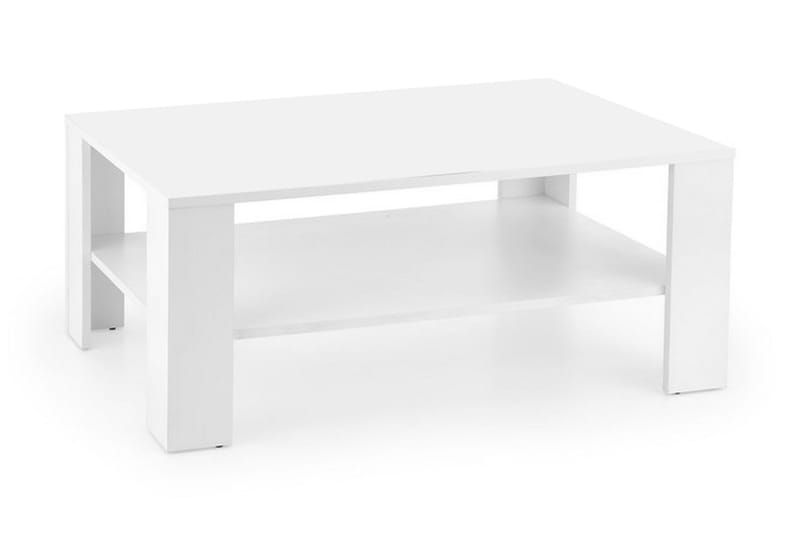 BARWIK Soffbord 110 cm med Förvaring Hylla Vit - Bord - Soffbord