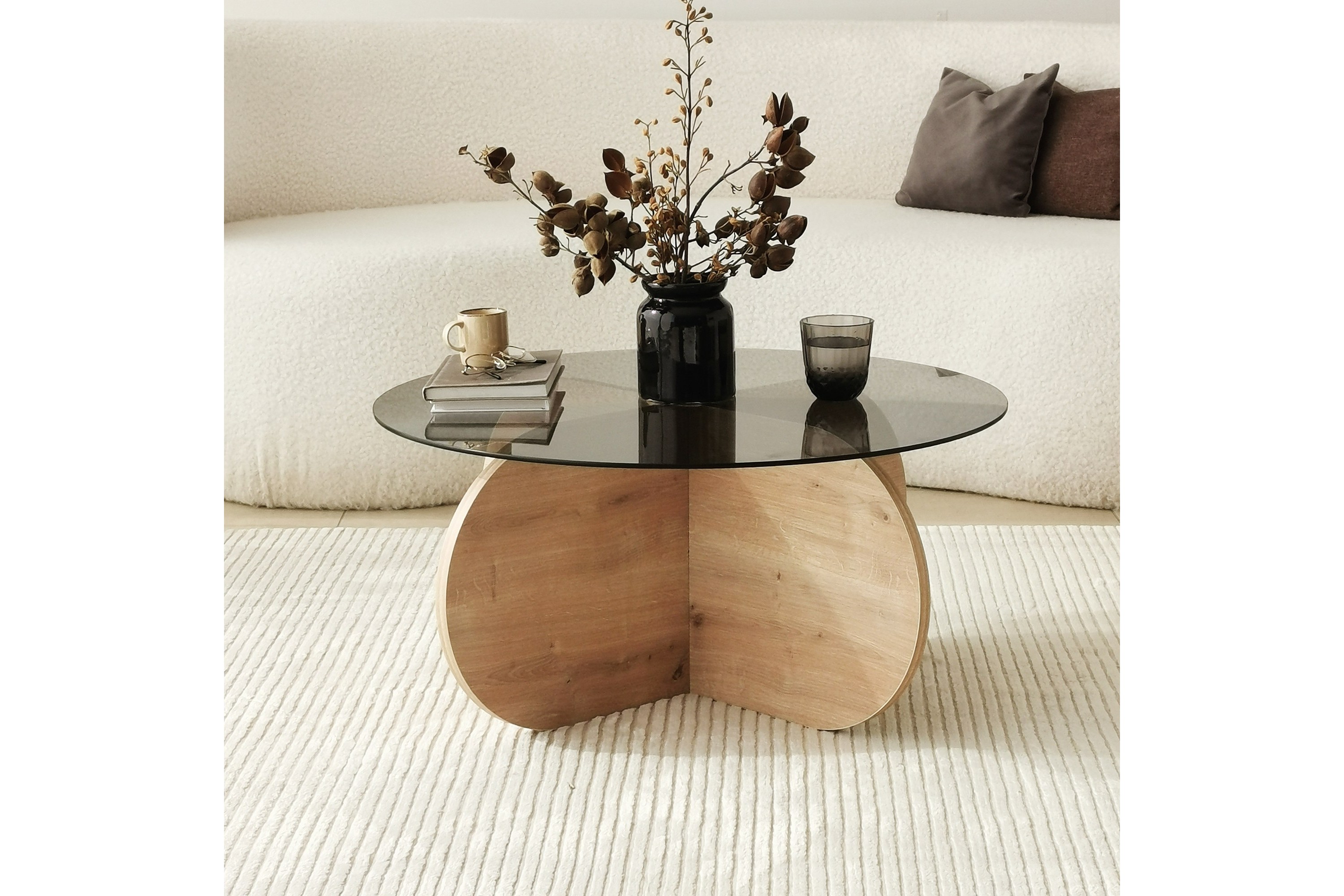 belgin soffbord 75 cm grå -