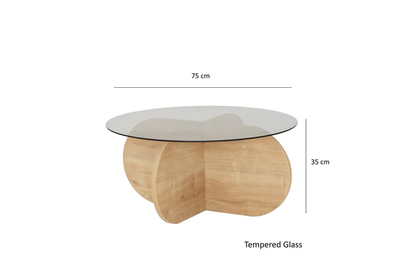 BELGIN Soffbord 75 cm Grå - Möbler - Vardagsrum - Soffbord & vardagsrumsbord - Soffbord