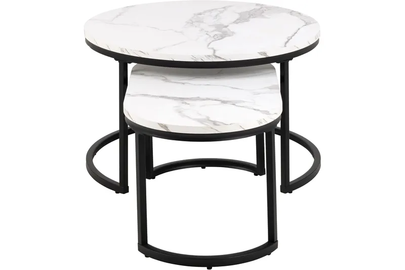 Belgrat Soffbord 70 cm Rund - Vit - Möbler - Vardagsrum - Soffbord & vardagsrumsbord - Satsbord