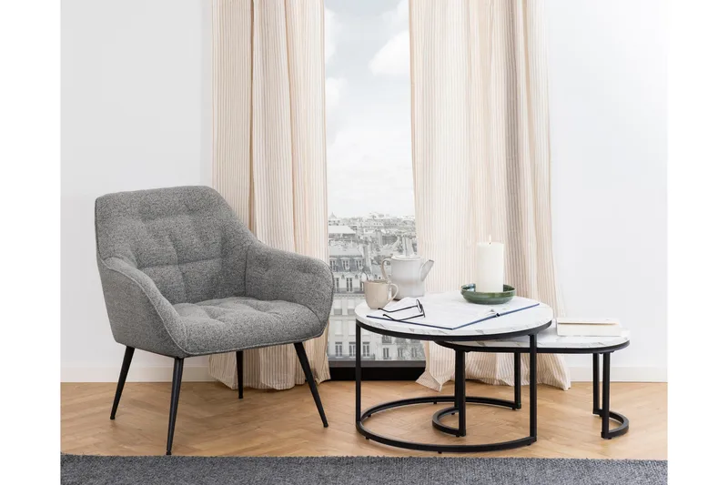 Belgrat Soffbord 70 cm Rund - Vit - Möbler - Vardagsrum - Soffbord & vardagsrumsbord - Satsbord