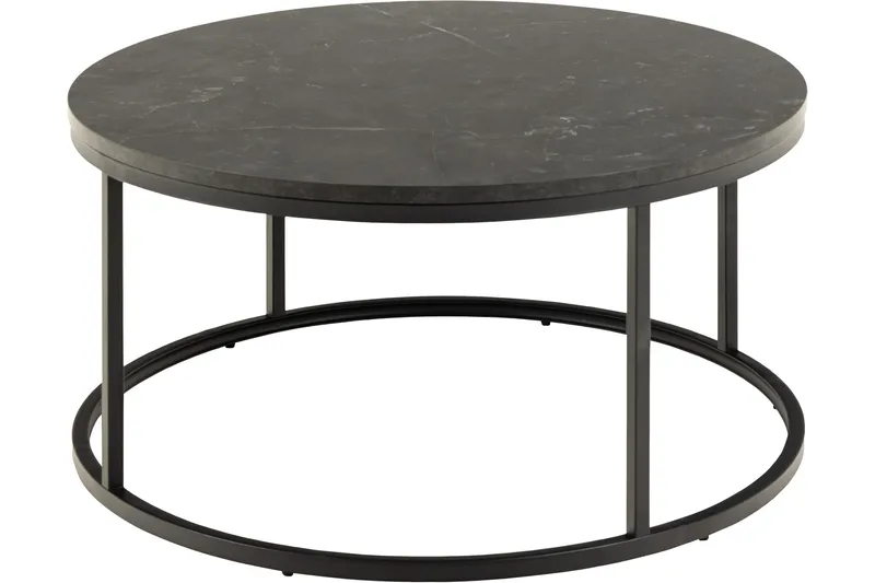 Belgrat Soffbord 80 cm Rund, Svart