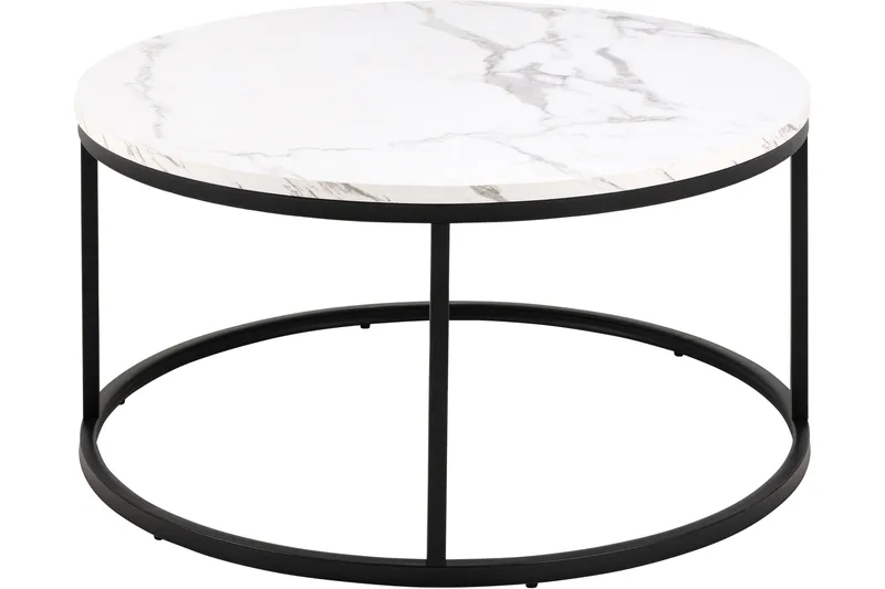 Belgrat Soffbord 80 cm Rund - Vit - Möbler - Vardagsrum - Soffbord & vardagsrumsbord - Soffbord