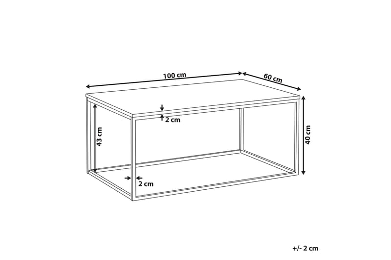 BELTON Soffbord 100 cm Ljusbrun/Svart - Möbler - Vardagsrum - Soffbord & vardagsrumsbord - Soffbord