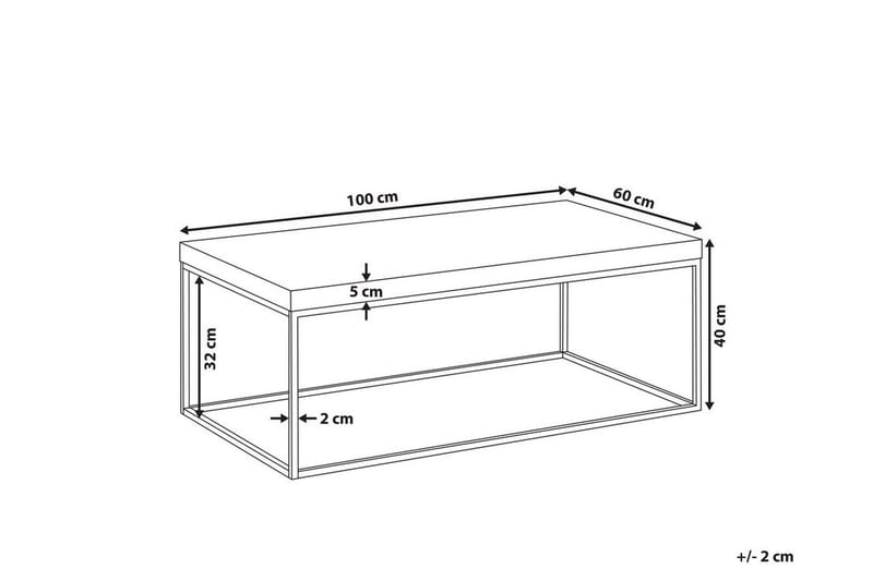 BELTON Soffbord 100 cm Ljusbrun/Svart - Möbler - Vardagsrum - Soffbord & vardagsrumsbord - Soffbord