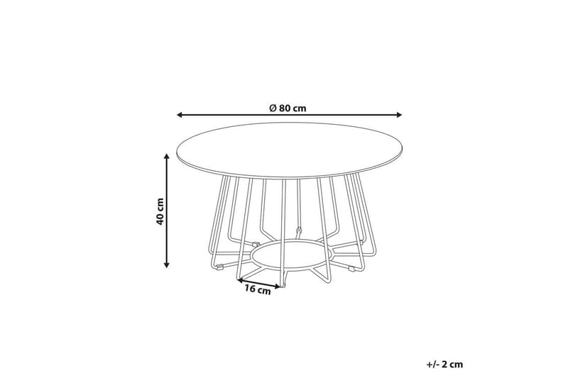 Soffbord Bernie Vit/Svart - Vit/Svart - Möbler - Vardagsrum - Soffbord & vardagsrumsbord - Soffbord