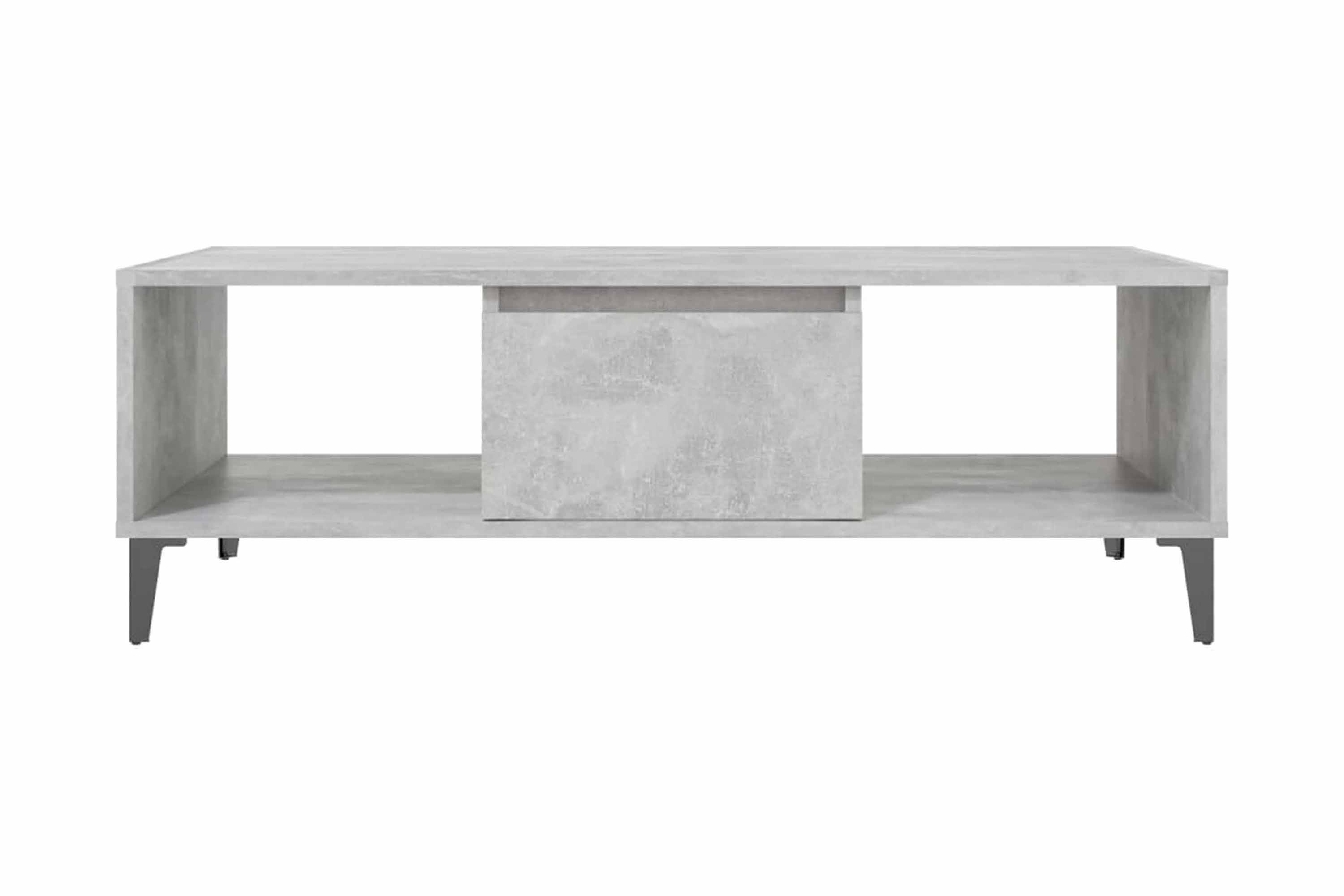 Soffbord betonggrå 103,5x60x35 cm spånskiva – Grå