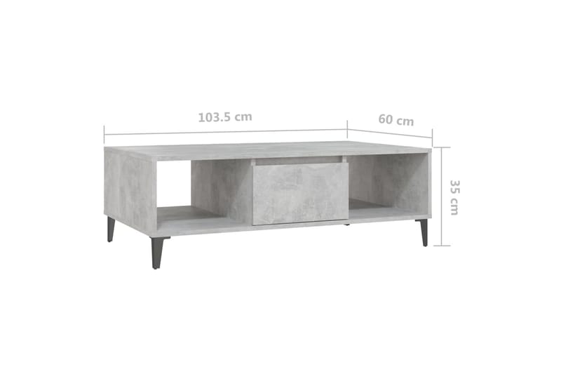 Soffbord betonggrå 103,5x60x35 cm spånskiva - Grå - Soffbord - Bord