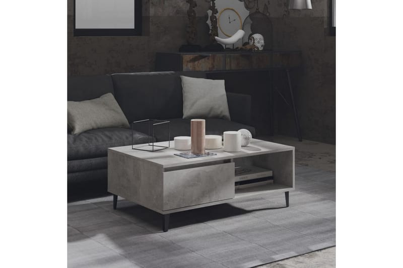 Soffbord betonggrå 90x60x35 cm spånskiva - Grå - Möbler - Vardagsrum - Soffbord & vardagsrumsbord - Soffbord