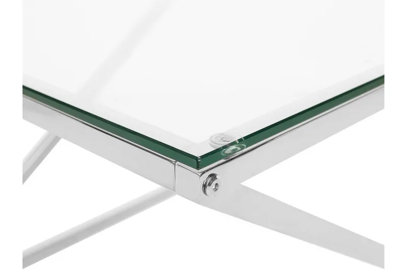 Beverly 60 cm Kvadratiskt Soffbord i Glas och Metall - Transparent - Möbler - Vardagsrum - Soffbord & vardagsrumsbord - Soffbord