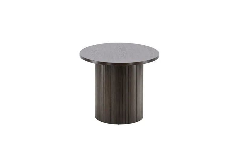 Bianca 120 cm Ovalt Soffbord i Trä med Räfflad Pelarfot - Brun - Möbler - Vardagsrum - Soffbord & vardagsrumsbord - Soffbord