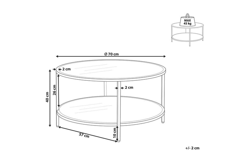 Soffbord Birney Svart/genomskinlig - Svart/genomskinlig - Möbler - Vardagsrum - Soffbord & vardagsrumsbord - Soffbord