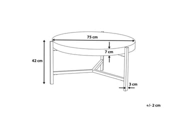 Boneti Soffbord 80 cm Runt - Brungrå/Svart - Möbler - Vardagsrum - Soffbord & vardagsrumsbord - Soffbord