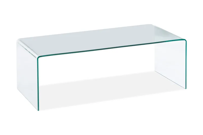 Bonisiolo Rektangulärt Soffbord 110x55 cm i Böjt Glas - Transparent - Möbler - Vardagsrum - Soffbord & vardagsrumsbord - Soffbord