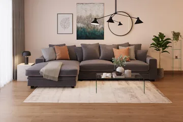 Bonisiolo Rektangulärt Soffbord 110x55 cm i Böjt Glas - Transparent - Möbler - Vardagsrum - Soffbord & vardagsrumsbord - Soffbord