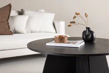 Bootcut Runt Soffbord 100 cm i Trä med Korsformad Sockel - Svart - Möbler - Vardagsrum - Soffbord & vardagsrumsbord - Soffbord