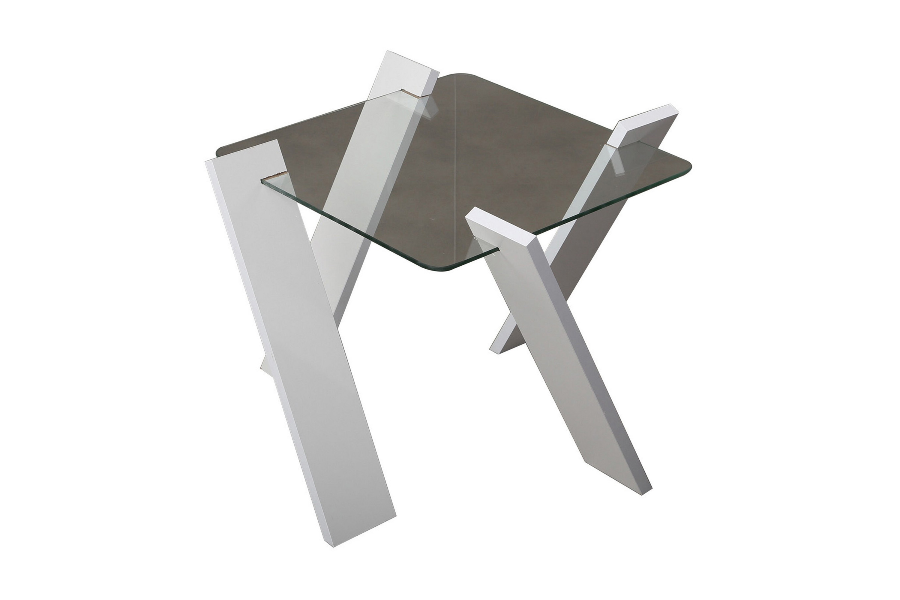 bradley mini soffbord 57 cm glas/vit -