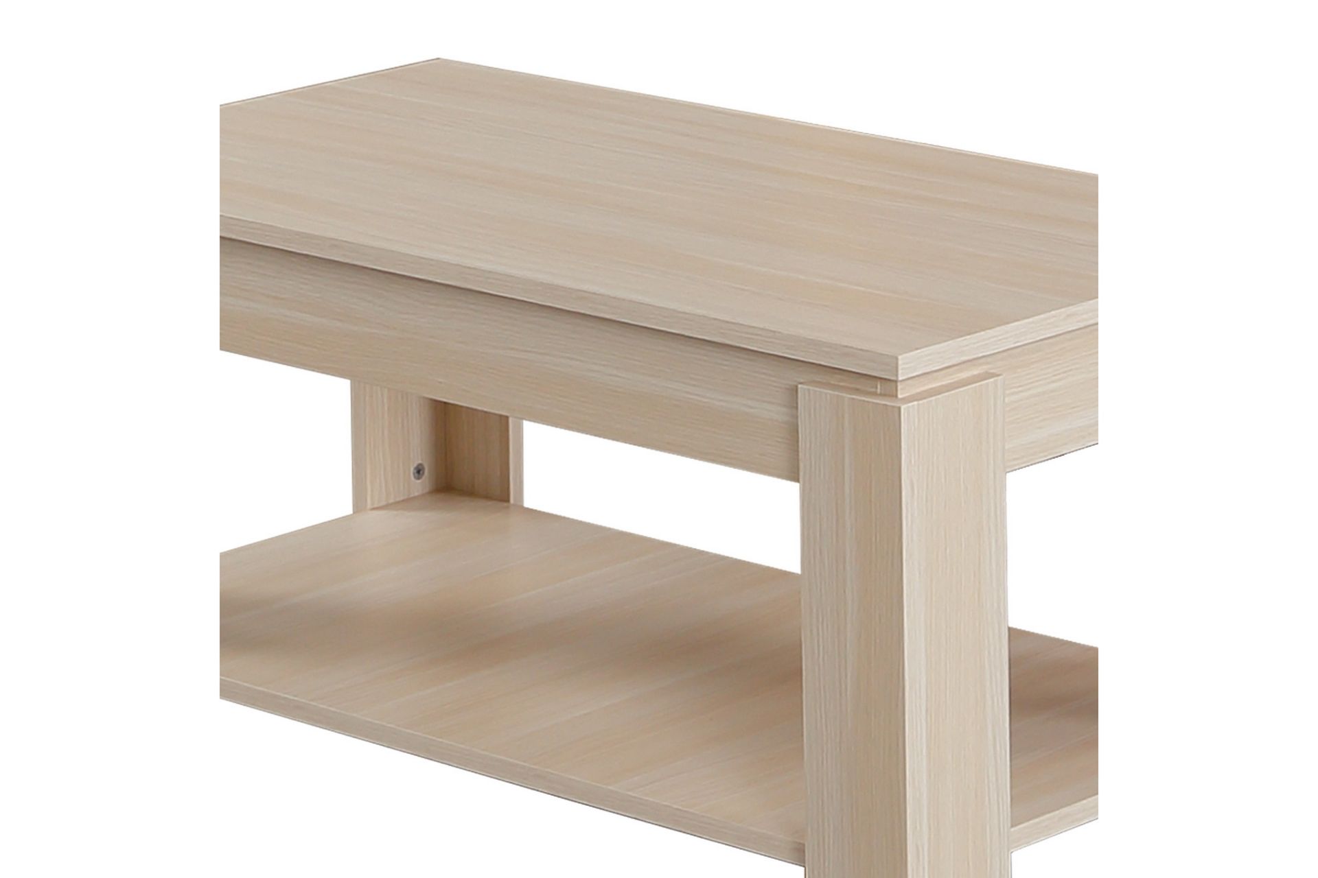 BRADLEY Soffbord 104 cm med Förvaring Hylla Ljus Ekfärg - Ljus Ek - Möbler - Vardagsrum - Soffbord & vardagsrumsbord - Soffbord