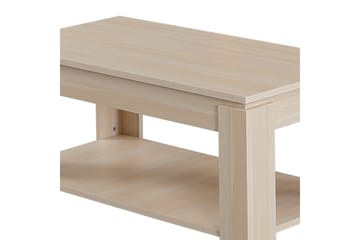 BRADLEY Soffbord 104 cm med Förvaring Hylla Ljus Ekfärg - Ljus Ek - Möbler - Vardagsrum - Soffbord & vardagsrumsbord - Soffbord