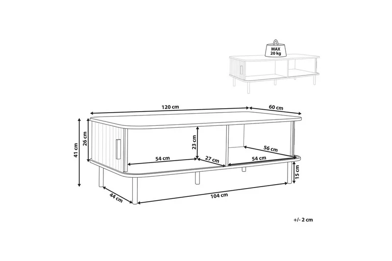 Soffbord Bradley - Möbler - Vardagsrum - Soffbord & vardagsrumsbord - Soffbord