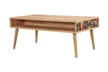 Brokind Soffbord 110 cm med Förvaring Hylla Text - Natur - Möbler - Vardagsrum - Soffbord & vardagsrumsbord - Soffbord