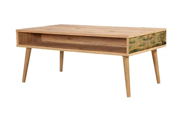 Brokind Soffbord 110 cm med Förvaring Hylla Träd - Natur - Möbler - Vardagsrum - Soffbord & vardagsrumsbord - Soffbord
