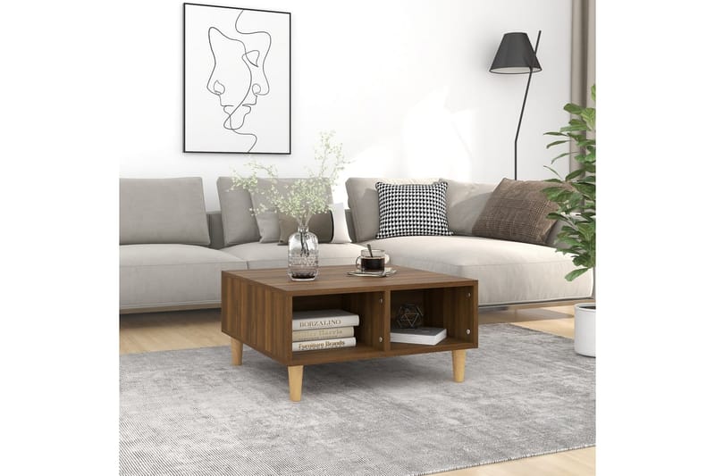 Soffbord brun ek 60x60x30 cm spånskiva - Brun - Möbler - Vardagsrum - Soffbord & vardagsrumsbord - Soffbord
