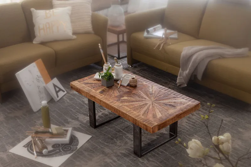 Buncton Soffbord 105 cm - Mangoträ/Svart - Möbler - Vardagsrum - Soffbord & vardagsrumsbord - Soffbord