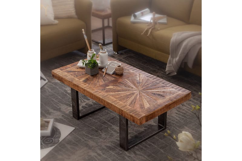 Buncton Soffbord 105 cm - Mangoträ/Svart - Möbler - Vardagsrum - Soffbord & vardagsrumsbord - Soffbord