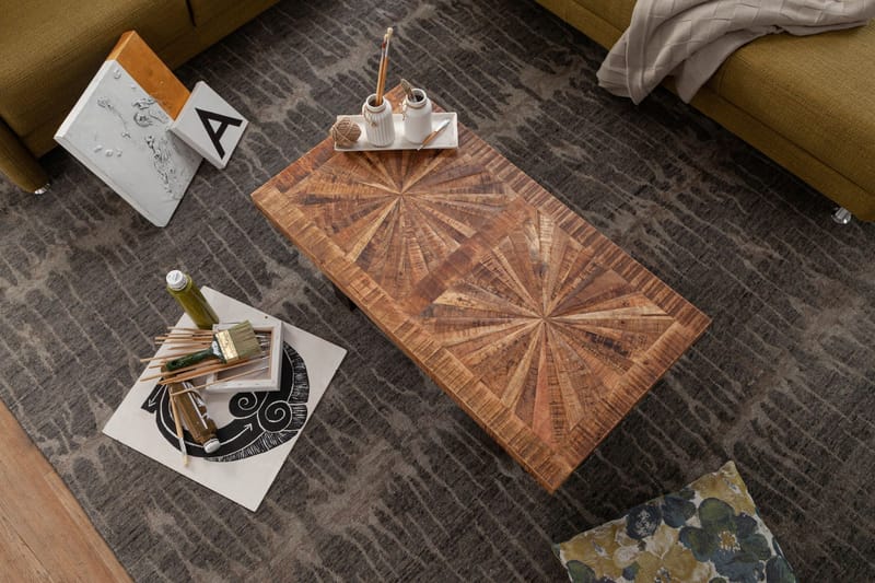 Buncton Soffbord 105 cm - Mangoträ/Svart - Möbler - Vardagsrum - Soffbord & vardagsrumsbord - Soffbord