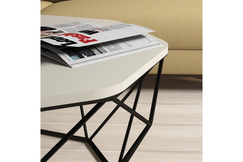 Callear Soffbord 90 cm Kantigt - Grå/Svart - Möbler - Vardagsrum - Soffbord & vardagsrumsbord - Soffbord