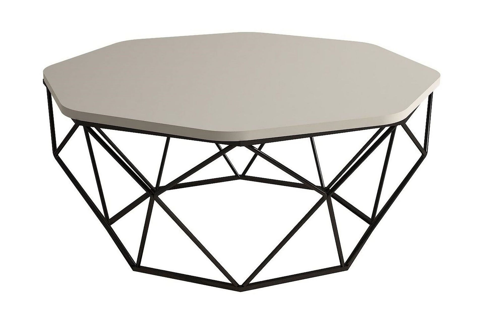 callear soffbord 90 cm kantigt - grå/svart