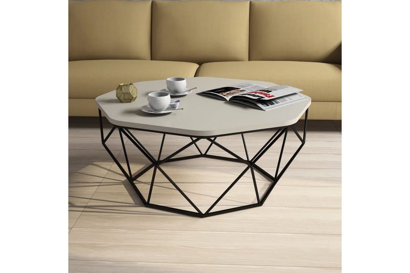 Callear Soffbord 90 cm Kantigt - Grå/Svart - Möbler - Vardagsrum - Soffbord & vardagsrumsbord - Soffbord